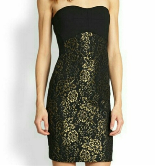 Diane von Furstenberg Black Metallic Garland Dress - Sz 14 - Picture 3 of 12